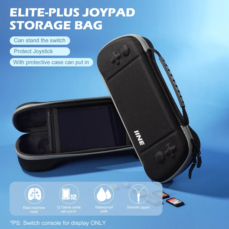 IINE Elite Plus Joy-Pad Bag for N-Switch / N-Switch OLED (Black) (L770)