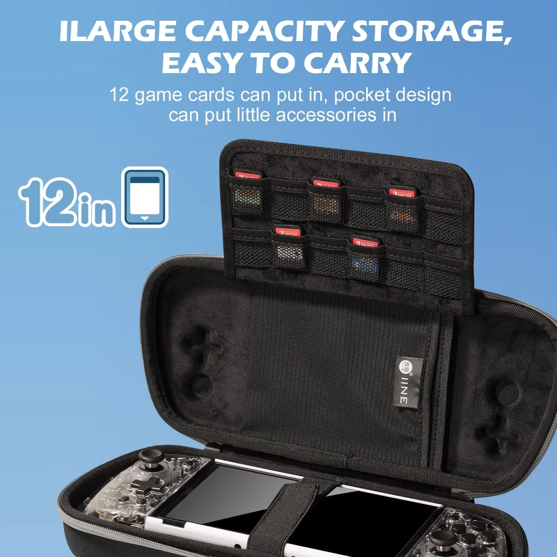IINE Elite Plus Joy-Pad Bag for N-Switch / N-Switch OLED (Black) (L770)