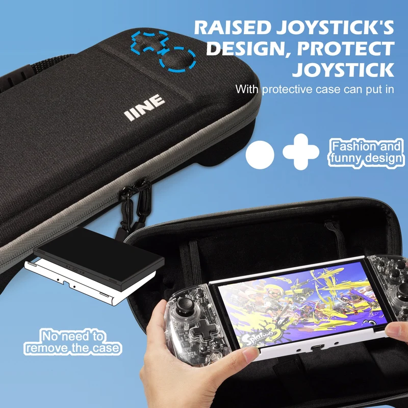 IINE Elite Plus Joy-Pad Bag for N-Switch / N-Switch OLED (Black) (L770)