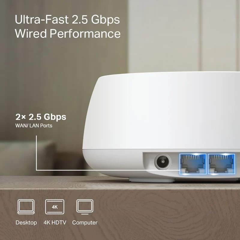 TP-Link Deco BE25 BE5000 Whole Home Mesh WiFi 7 System (3-Pack)