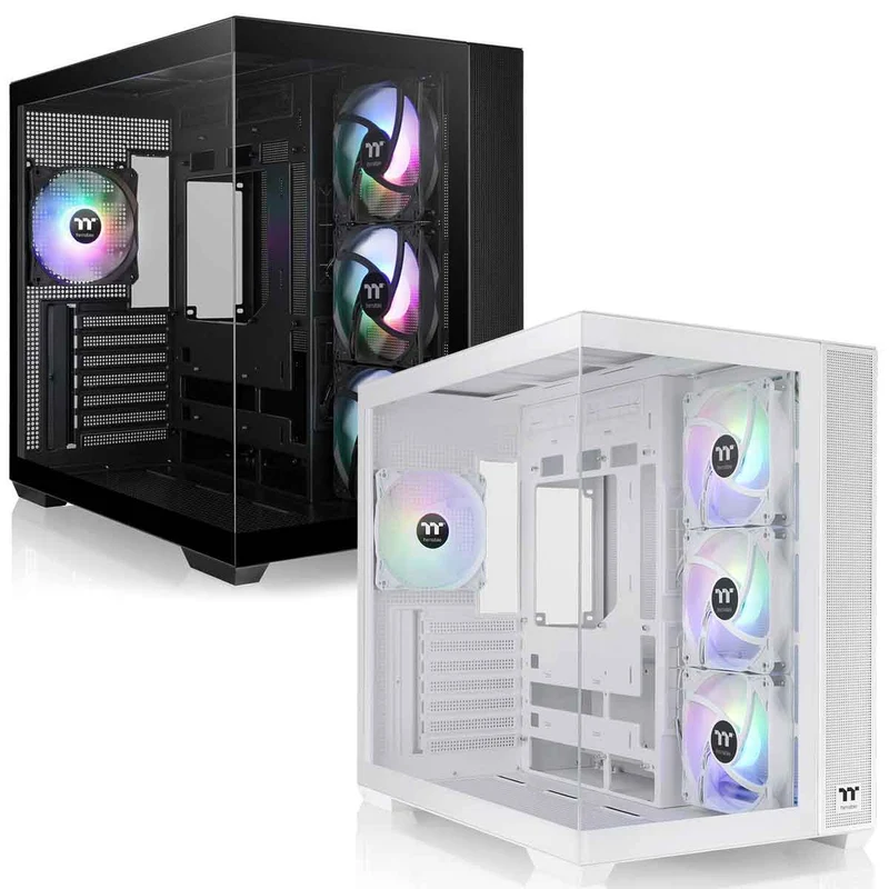 Thermaltake View 380 TG ARGB Mid Tower Gaming Case (Black, Snow)