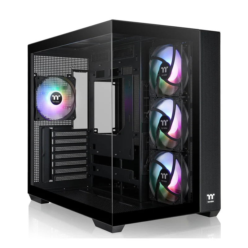Thermaltake View 380 TG ARGB Mid Tower Gaming Case (Black, Snow)