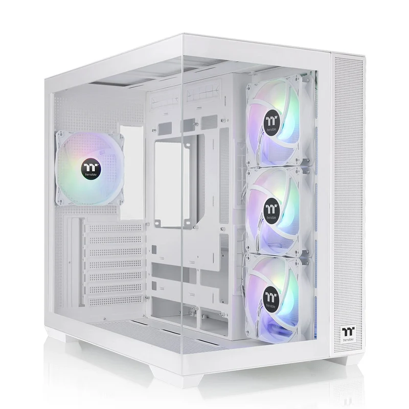 Thermaltake View 380 TG ARGB Mid Tower Gaming Case (Black, Snow)