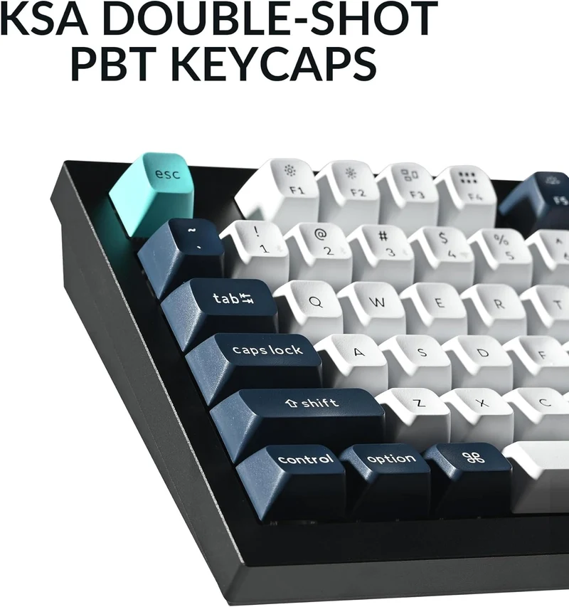 Keychron Q6 Max QMK/Via Fully Assembled With Knob RGB Backlit Hot-Swappable Full Size Wireless Custom Mechanical Keyboard - Carbon Black (Gateron Jupiter Red Switch) (Q6M-M1)