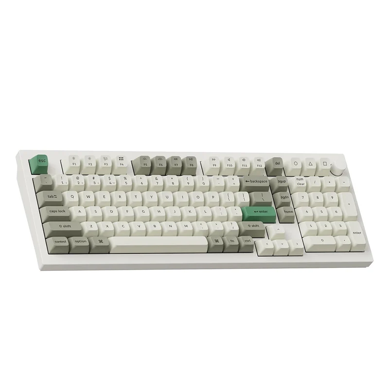Keychron Q5 Max QMK/Via Fully Assembled With Knob RGB Backlit Hot-Swappable 96% Wireless Custom Mechanical Keyboard - Shell White (Red Switch, Banana Switch)