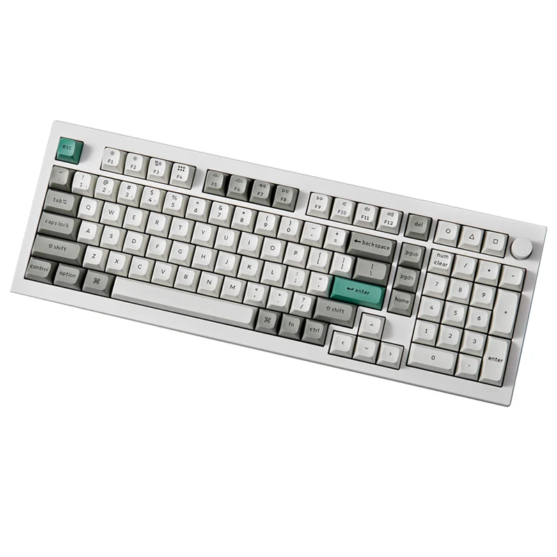 Keychron Q5 Max QMK/Via Fully Assembled With Knob RGB Backlit Hot-Swappable 96% Wireless Custom Mechanical Keyboard - Shell White (Red Switch, Banana Switch)