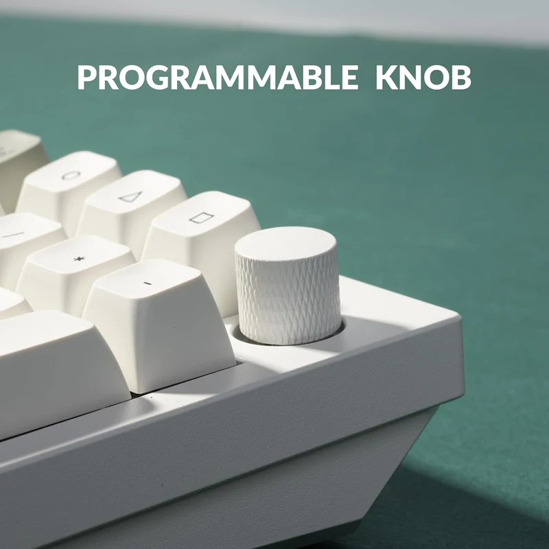 Keychron Q5 Max QMK/Via Fully Assembled With Knob RGB Backlit Hot-Swappable 96% Wireless Custom Mechanical Keyboard - Shell White (Red Switch, Banana Switch)