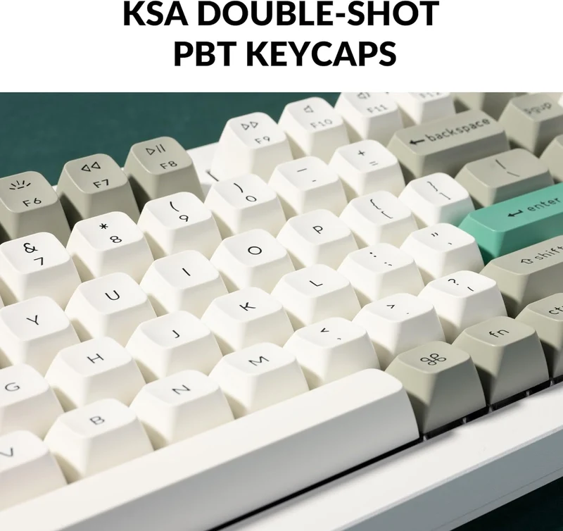 Keychron Q5 Max QMK/Via Fully Assembled With Knob RGB Backlit Hot-Swappable 96% Wireless Custom Mechanical Keyboard - Shell White (Red Switch, Banana Switch)