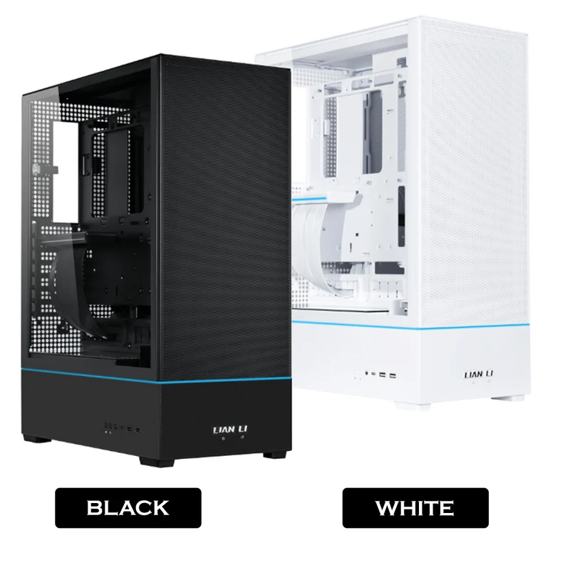 Lian Li SUP01 4.0mm Tempered Glass Small Tower Case (Black, White)
