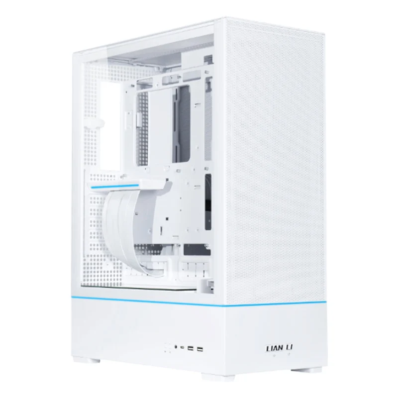 Lian Li SUP01 4.0mm Tempered Glass Small Tower Case (Black, White)