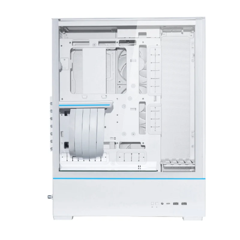 Lian Li SUP01 4.0mm Tempered Glass Small Tower Case (Black, White)