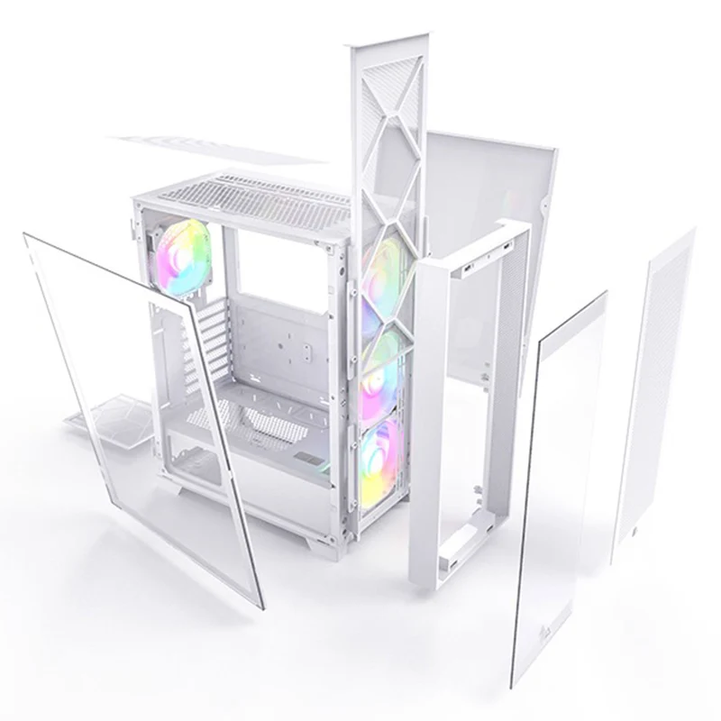 Montech Air 1000 Premium Mesh TG ATX Case (Black, White)
