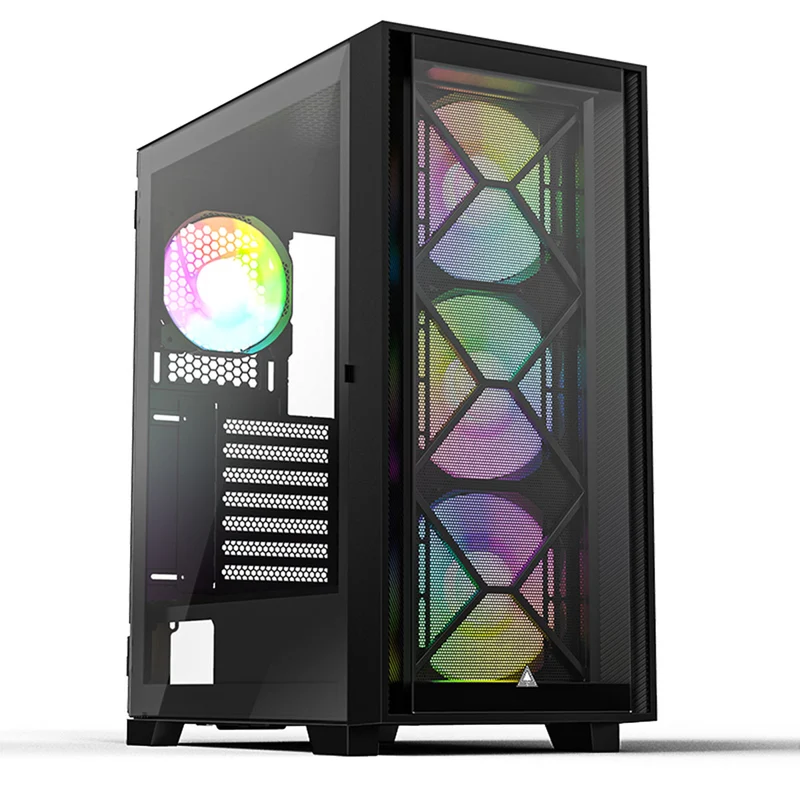 Montech Air 1000 Premium Mesh TG ATX Case (Black, White)