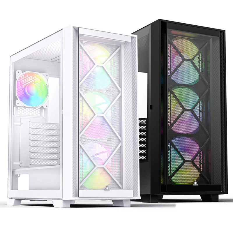 Montech Air 1000 Premium Mesh TG ATX Case (Black, White)