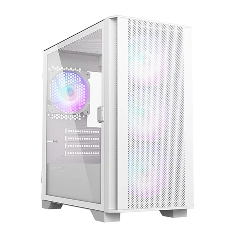 Montech Air 100 ARGB Mesh Micro-ATX Case (Black, White)