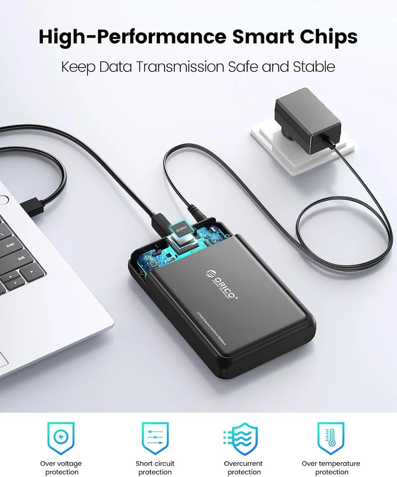 Orico Hard Drive HDD Enclosure USB-B to USB-A 5Gbps (DDL35-U3) (Black)