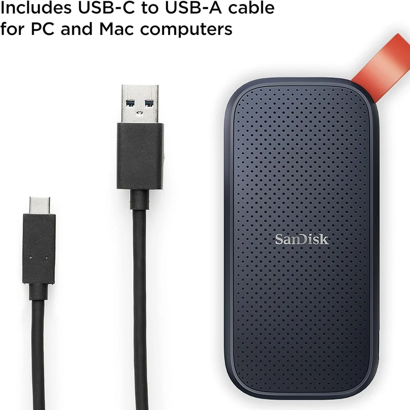 Sandisk 2TB USB 3.2 Gen 2 Type-C up to 800MB/s Portable SSD (Black)