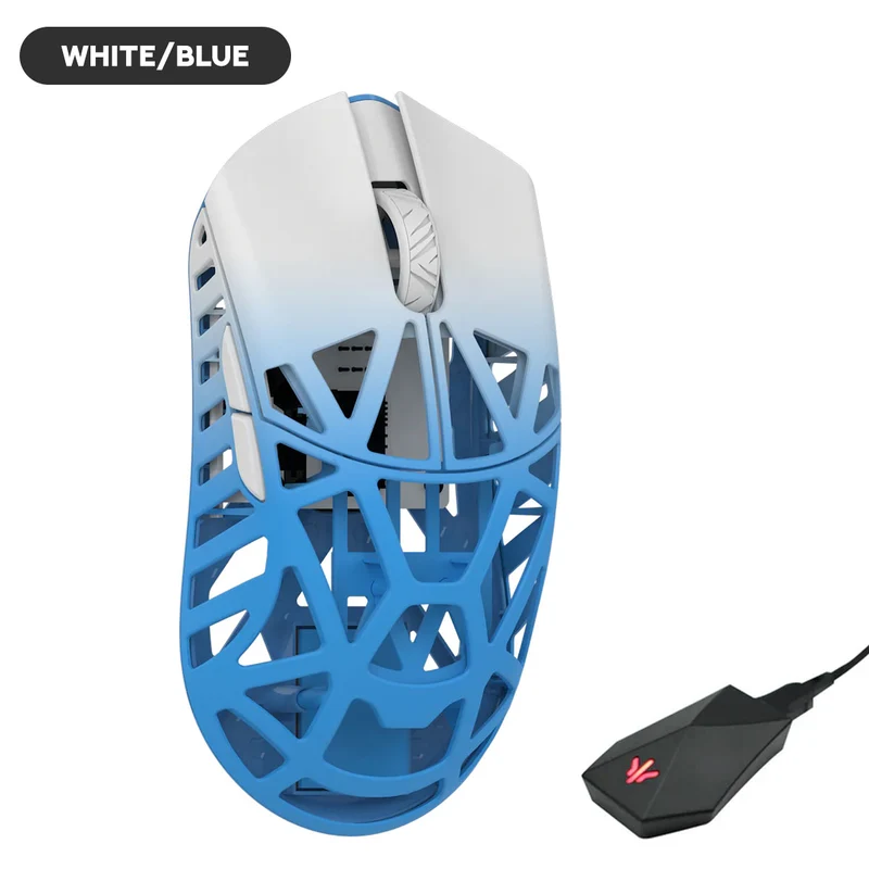 WLMouse Beast X Max 8K Magnesium Gaming Mouse (White/Blue, Pink/Blue, White/Yellow. White/Red, Black/Green, Black, Purple, Fashion Grey, Black & Red, Neon Rose, Soft Lilac, Milky White, Deep Cocoa, Infinity Blue, Fire Orange)