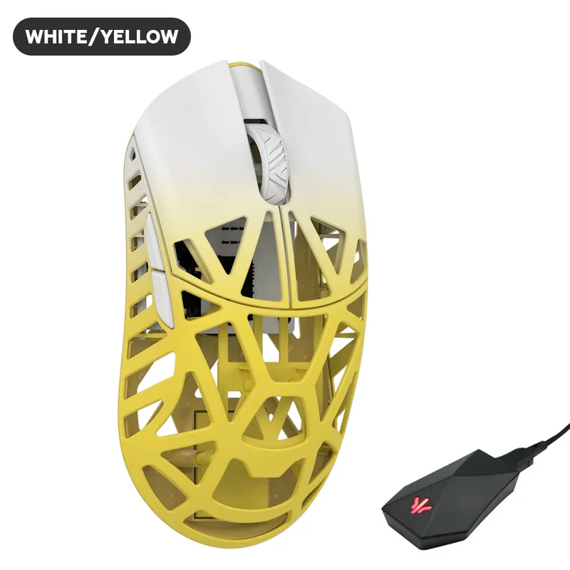 WLMouse Beast X Max 8K Magnesium Gaming Mouse (White/Blue, Pink/Blue, White/Yellow. White/Red, Black/Green, Black, Purple, Fashion Grey, Black & Red, Neon Rose, Soft Lilac, Milky White, Deep Cocoa, Infinity Blue, Fire Orange)