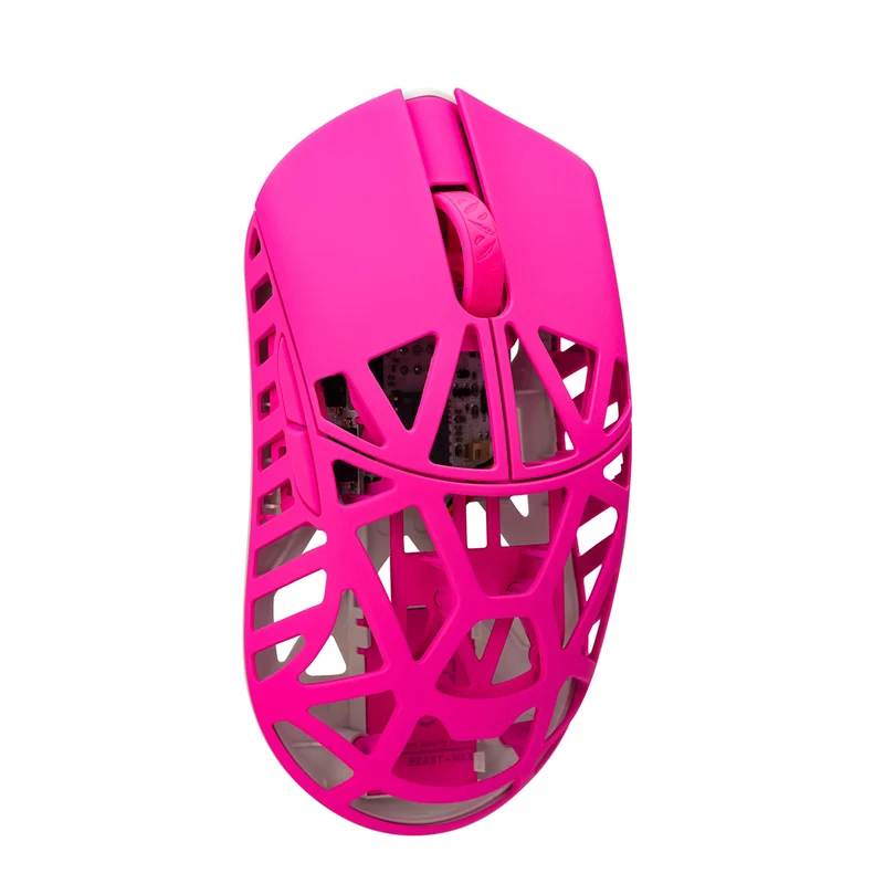 WLMouse Beast X Max 8K Magnesium Gaming Mouse (White/Blue, Pink/Blue, White/Yellow. White/Red, Black/Green, Black, Purple, Fashion Grey, Black & Red, Neon Rose, Soft Lilac, Milky White, Deep Cocoa, Infinity Blue, Fire Orange)