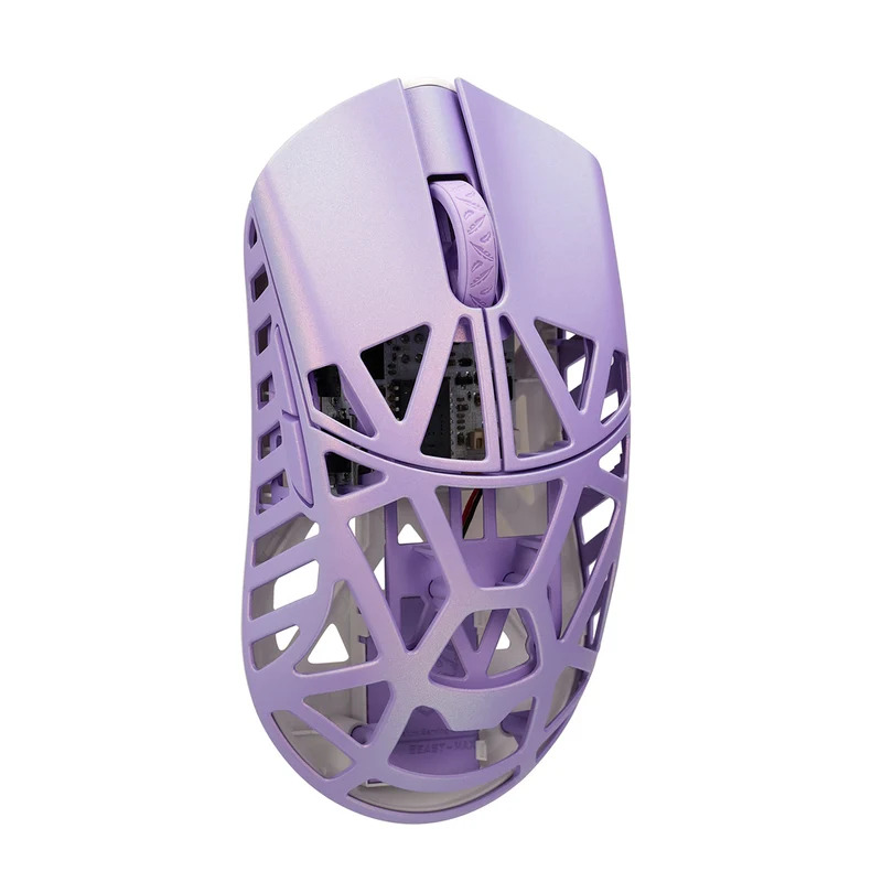 WLMouse Beast X Max 8K Magnesium Gaming Mouse (White/Blue, Pink/Blue, White/Yellow. White/Red, Black/Green, Black, Purple, Fashion Grey, Black & Red, Neon Rose, Soft Lilac, Milky White, Deep Cocoa, Infinity Blue, Fire Orange)