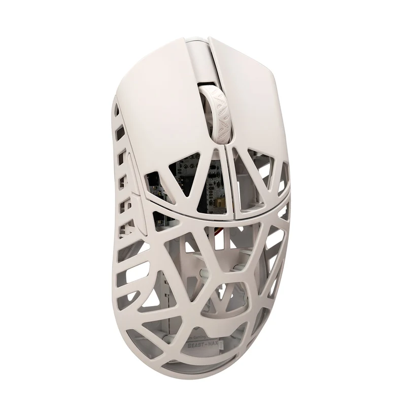 WLMouse Beast X Max 8K Magnesium Gaming Mouse (White/Blue, Pink/Blue, White/Yellow. White/Red, Black/Green, Black, Purple, Fashion Grey, Black & Red, Neon Rose, Soft Lilac, Milky White, Deep Cocoa, Infinity Blue, Fire Orange)
