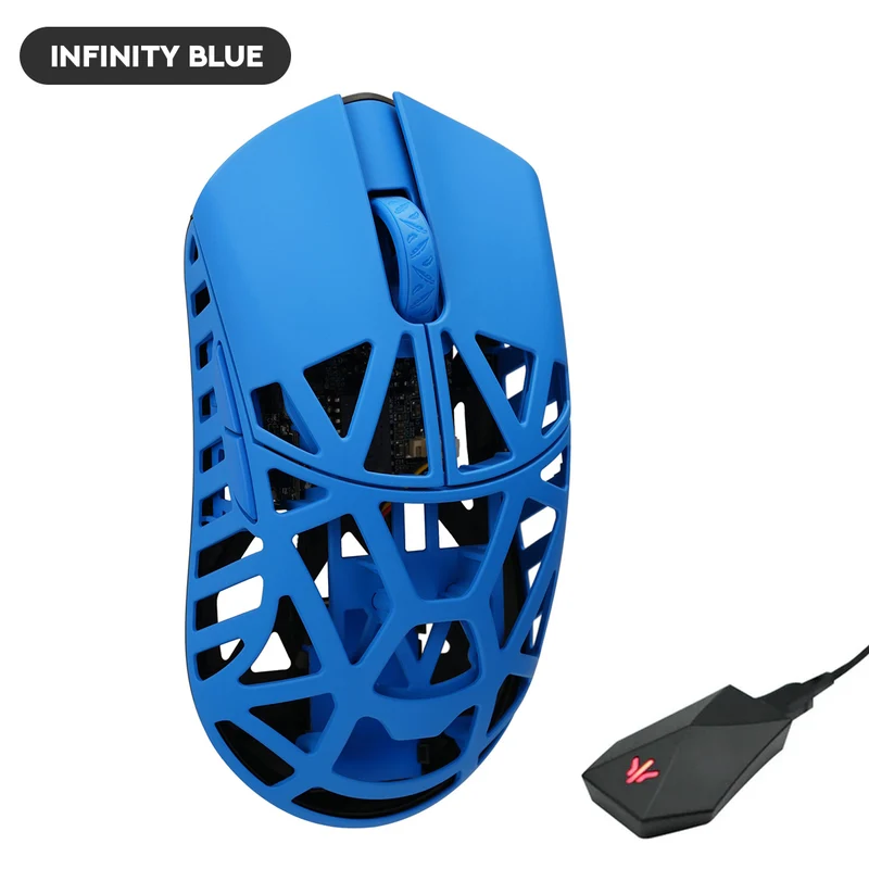 WLMouse Beast X Max 8K Magnesium Gaming Mouse (White/Blue, Pink/Blue, White/Yellow. White/Red, Black/Green, Black, Purple, Fashion Grey, Black & Red, Neon Rose, Soft Lilac, Milky White, Deep Cocoa, Infinity Blue, Fire Orange)