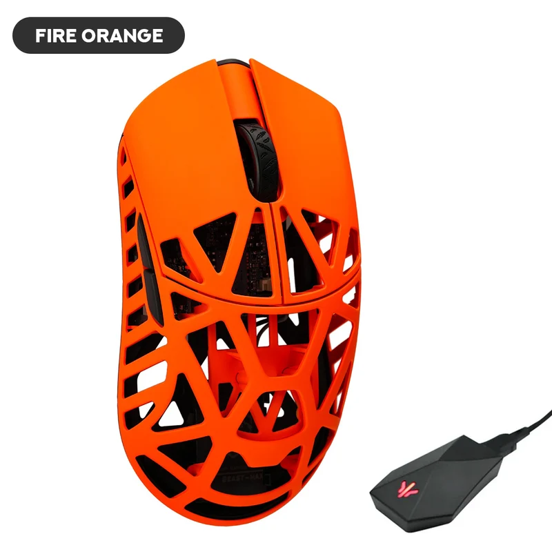 WLMouse Beast X Max 8K Magnesium Gaming Mouse (White/Blue, Pink/Blue, White/Yellow. White/Red, Black/Green, Black, Purple, Fashion Grey, Black & Red, Neon Rose, Soft Lilac, Milky White, Deep Cocoa, Infinity Blue, Fire Orange)