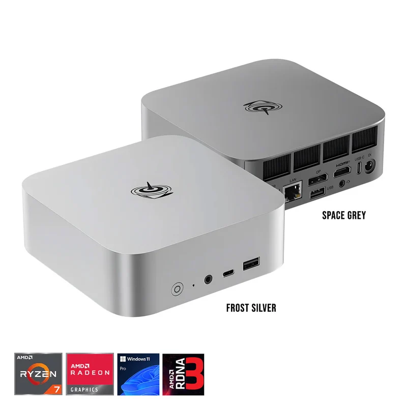 Beelink SER8 AMD Ryzen 7 8845HS Processor (32GB RAM+1TB SSD) (64GB RAM+2TB SSD) Windows 11 Pro Mini PC (Frost Silver, Space Grey)