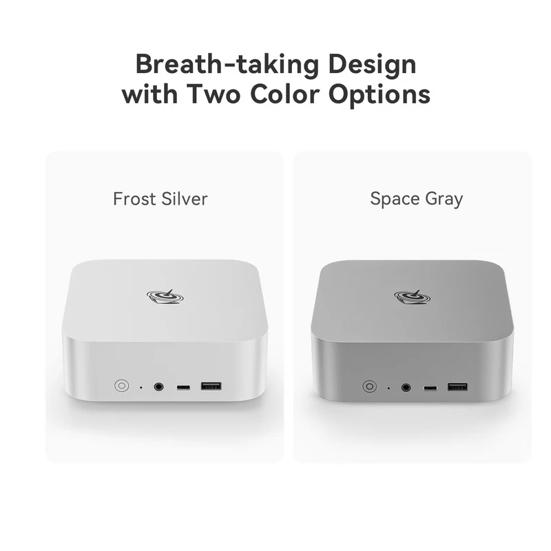 Beelink SER8 AMD Ryzen 7 8845HS Processor (32GB RAM+1TB SSD) (64GB RAM+2TB SSD) Windows 11 Pro Mini PC (Frost Silver, Space Grey)
