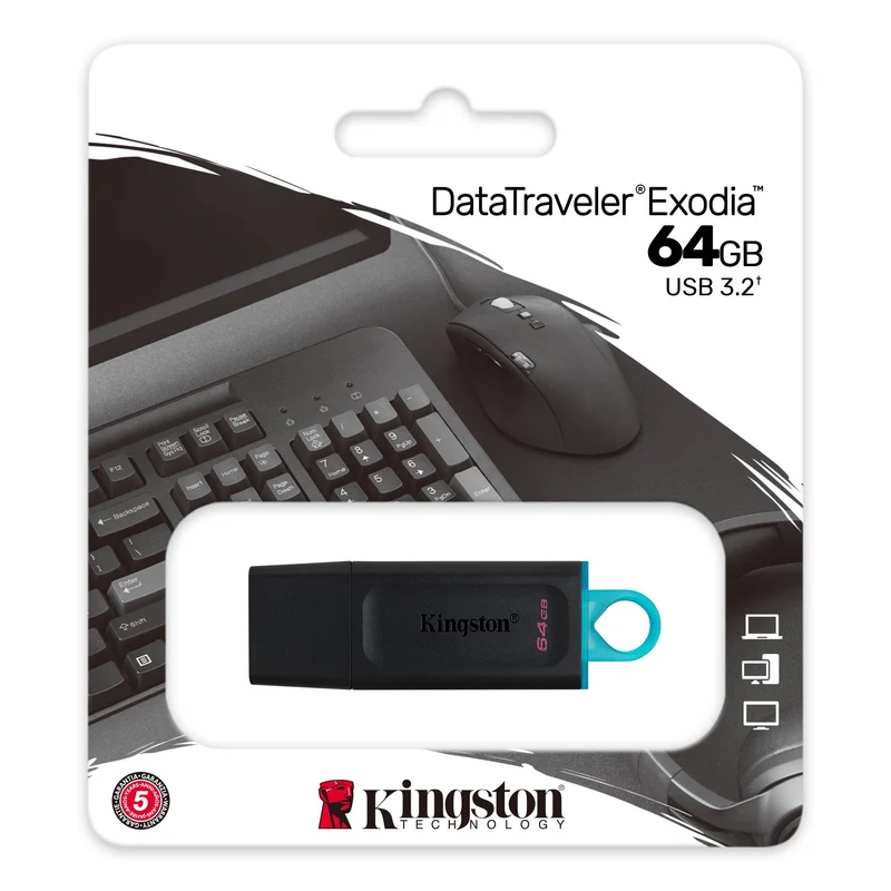 Kingston DataTraveler Exodia 64GB USB 3.2 Gen 1 USB Flash Drive (DTXM/64GB)