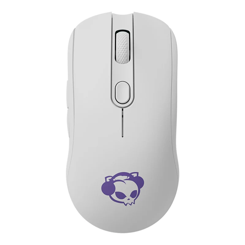 Akko AG ONE NearLink Upgraded 8K Hz + 4K Hz Polling Rate 8 Adjustable DPI Levels Ergonomic Wireless Mouse (Black, White)