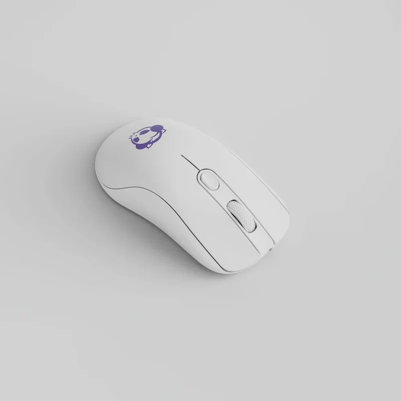 Akko AG ONE NearLink Upgraded 8K Hz + 4K Hz Polling Rate 8 Adjustable DPI Levels Ergonomic Wireless Mouse (Black, White)