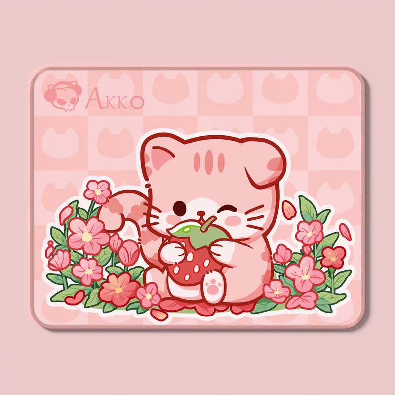 Akko Cat Theme Mouse Pad (360x280mm) (Pink Angie, Grey Mimo, Orange Kate)