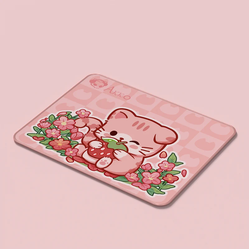 Akko Cat Theme Mouse Pad (360x280mm) (Pink Angie, Grey Mimo, Orange Kate)