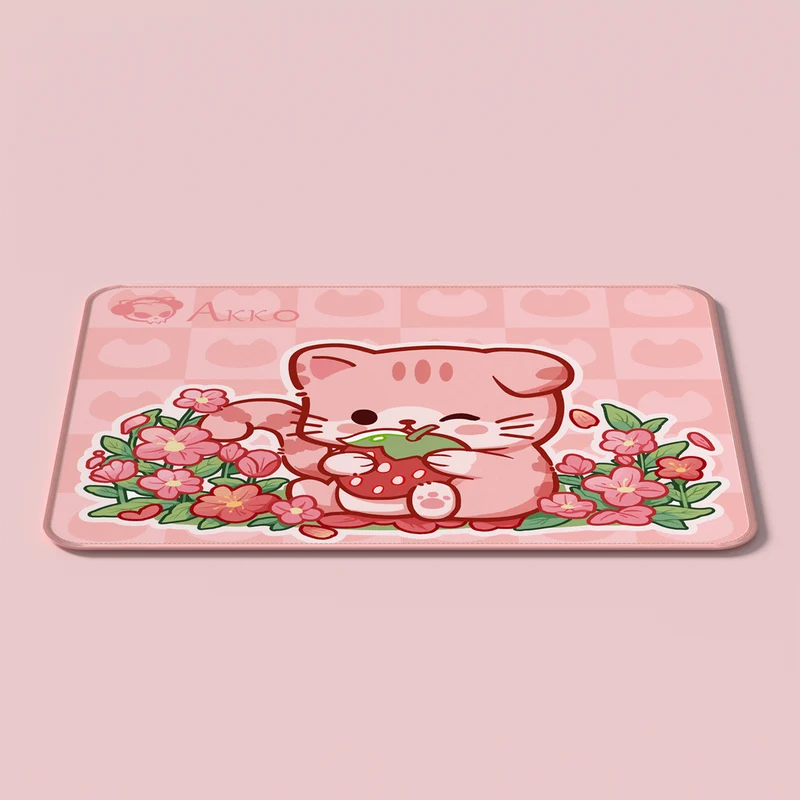 Akko Cat Theme Mouse Pad (360x280mm) (Pink Angie, Grey Mimo, Orange Kate)