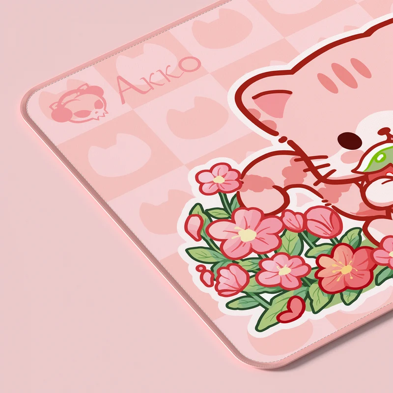 Akko Cat Theme Mouse Pad (360x280mm) (Pink Angie, Grey Mimo, Orange Kate)