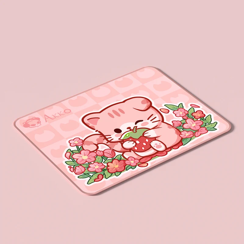 Akko Cat Theme Mouse Pad (360x280mm) (Pink Angie, Grey Mimo, Orange Kate)