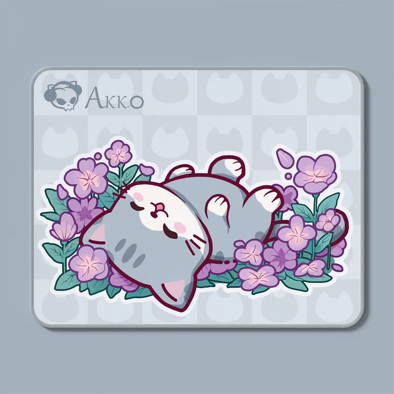 Akko Cat Theme Mouse Pad (360x280mm) (Pink Angie, Grey Mimo, Orange Kate)