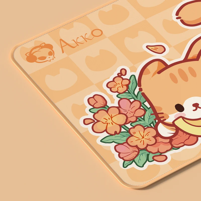 Akko Cat Theme Mouse Pad (360x280mm) (Pink Angie, Grey Mimo, Orange Kate)