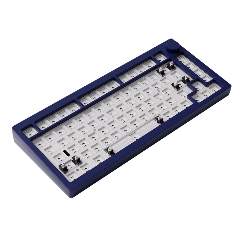 Monsgeek M1 V3 QMK Barebone DIY Kit Aluminum Case RGB Hot-Swappable Mechanical Keyboard (Dark Night, Pastel Pink, Horizon Blue, Moonlight White)