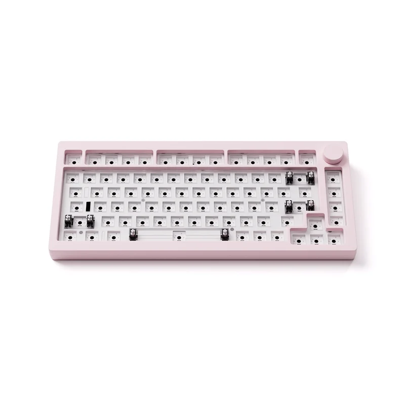 Monsgeek M1 V3 QMK Barebone DIY Kit Aluminum Case RGB Hot-Swappable Mechanical Keyboard (Dark Night, Pastel Pink, Horizon Blue, Moonlight White)