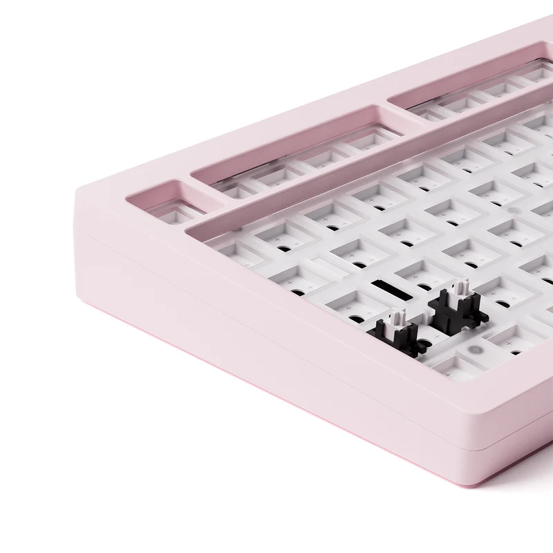 Monsgeek M1 V3 QMK Barebone DIY Kit Aluminum Case RGB Hot-Swappable Mechanical Keyboard (Dark Night, Pastel Pink, Horizon Blue, Moonlight White)
