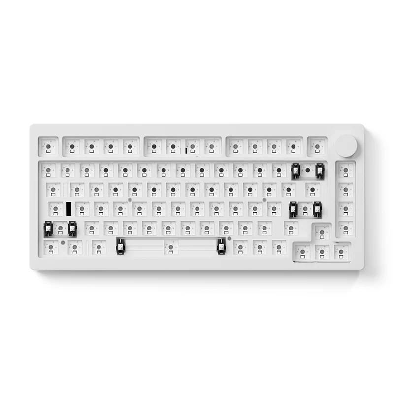 Monsgeek M1 V3 QMK Barebone DIY Kit Aluminum Case RGB Hot-Swappable Mechanical Keyboard (Dark Night, Pastel Pink, Horizon Blue, Moonlight White)