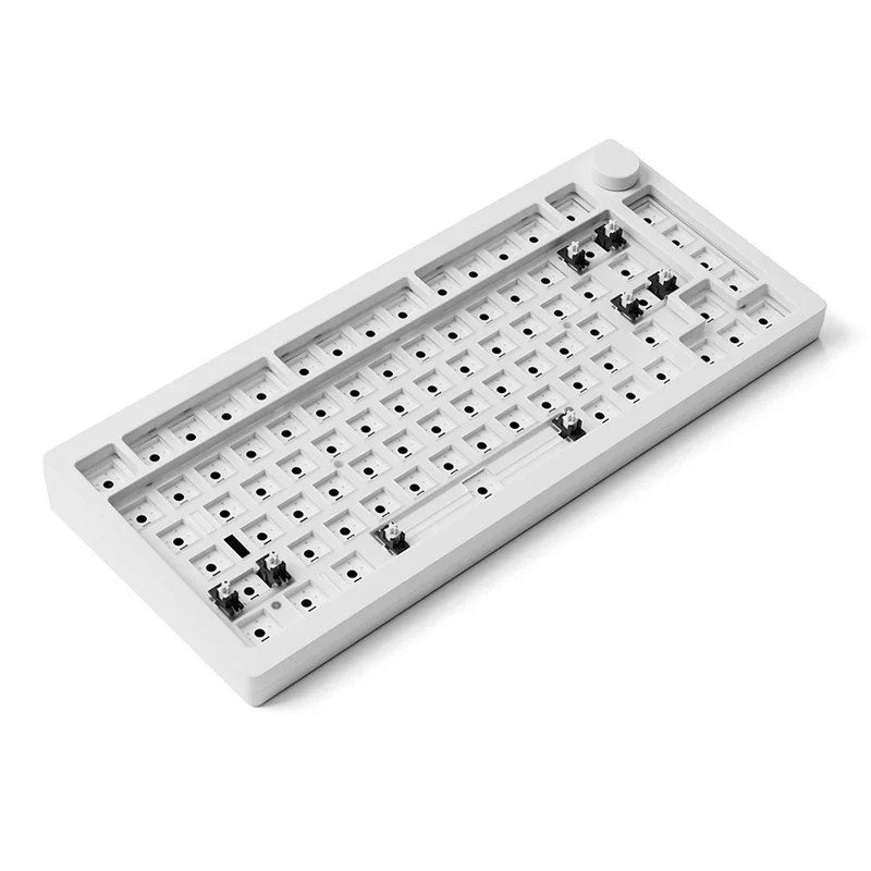 Monsgeek M1 V3 QMK Barebone DIY Kit Aluminum Case RGB Hot-Swappable Mechanical Keyboard (Dark Night, Pastel Pink, Horizon Blue, Moonlight White)