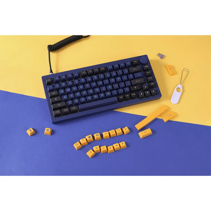 Monsgeek M1W V3 HE Aluminum Case Multi-Mode RGB Mechanical Keyboard (Horizon Blue) (Akko Cream Yellow Magnetic Switch)