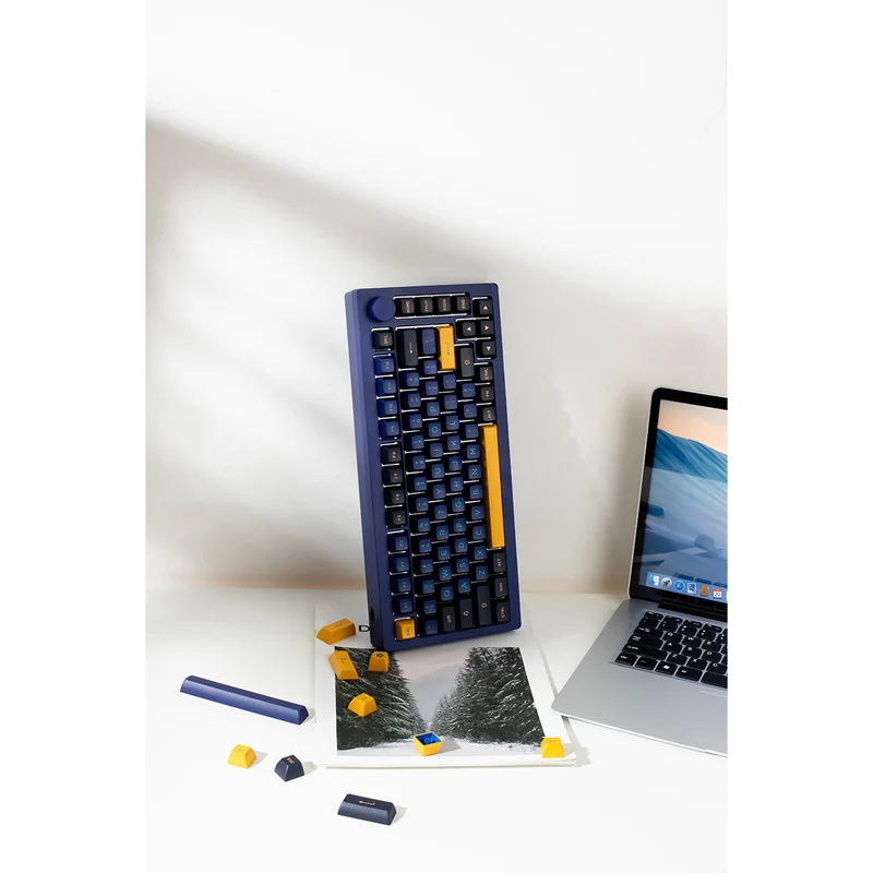Monsgeek M1W V3 HE Aluminum Case Multi-Mode RGB Mechanical Keyboard (Horizon Blue) (Akko Cream Yellow Magnetic Switch)