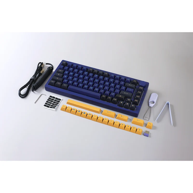 Monsgeek M1W V3 HE Aluminum Case Multi-Mode RGB Mechanical Keyboard (Horizon Blue) (Akko Cream Yellow Magnetic Switch)