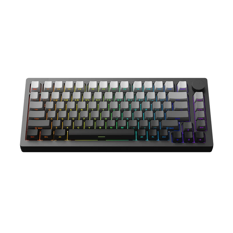 Monsgeek M1W V3 HE-SP Aluminum Case Multi-Mode RGB Mechanical Keyboard (Dark Night) (Akko Cream Yellow Magnetic Switch)