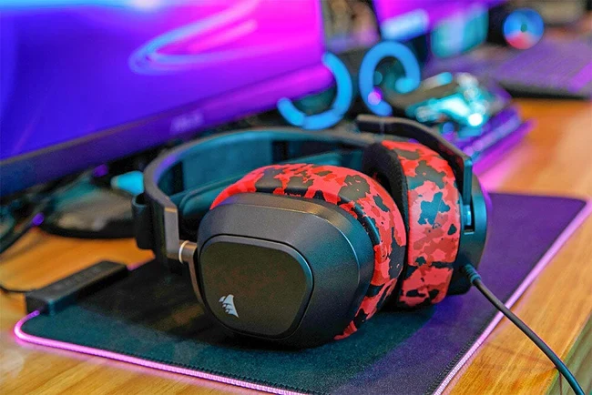 Wicked Cushions Corsair HS80 Earpads - WC FreeZe Cooling Gel (Black, 90s Black , Red Camo, Black Camo)